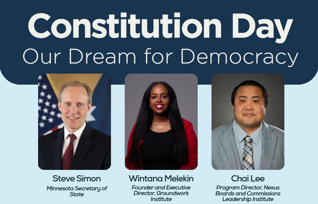 Photos of three panelist speakers